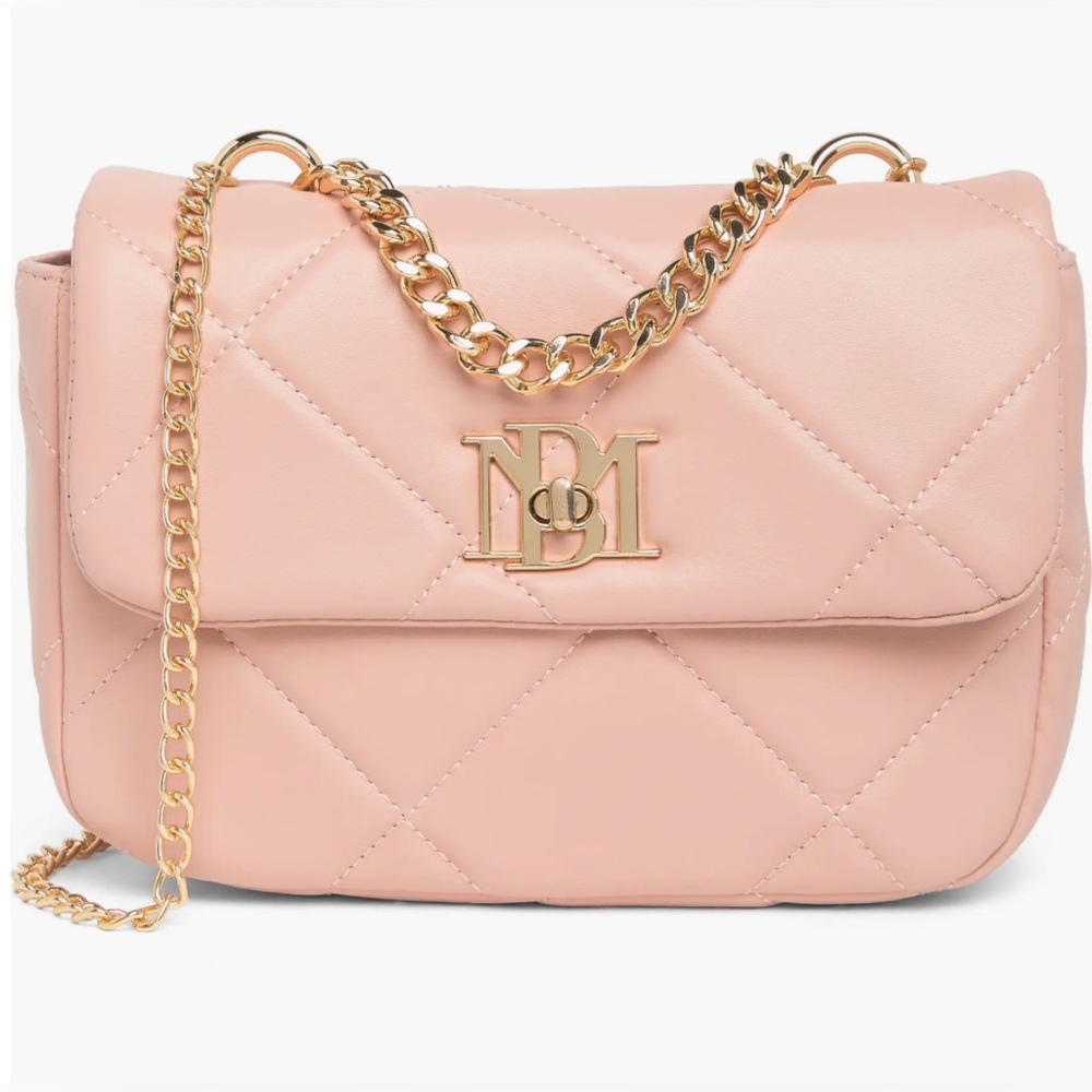 Badgley Mischka Blush Pink Diamond Quilted Crossbody Bag - NWT